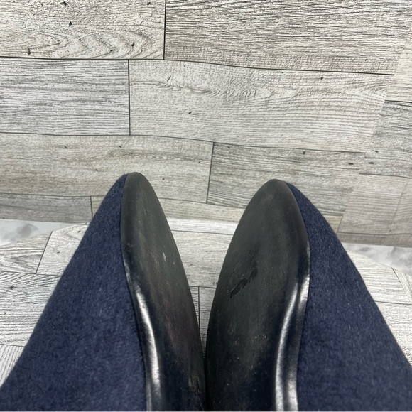 The Row mules Women 40/9.5M Blue Wool Fabric pointed Toe Comfort slippers Flats - Picture 11 of 16
